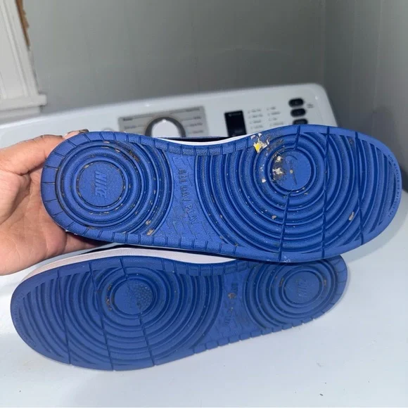 Nike | DM8872-001 Big Kids Court Borough Mid 2 Blue & Black | Size Y6 - Picture 6 of 9